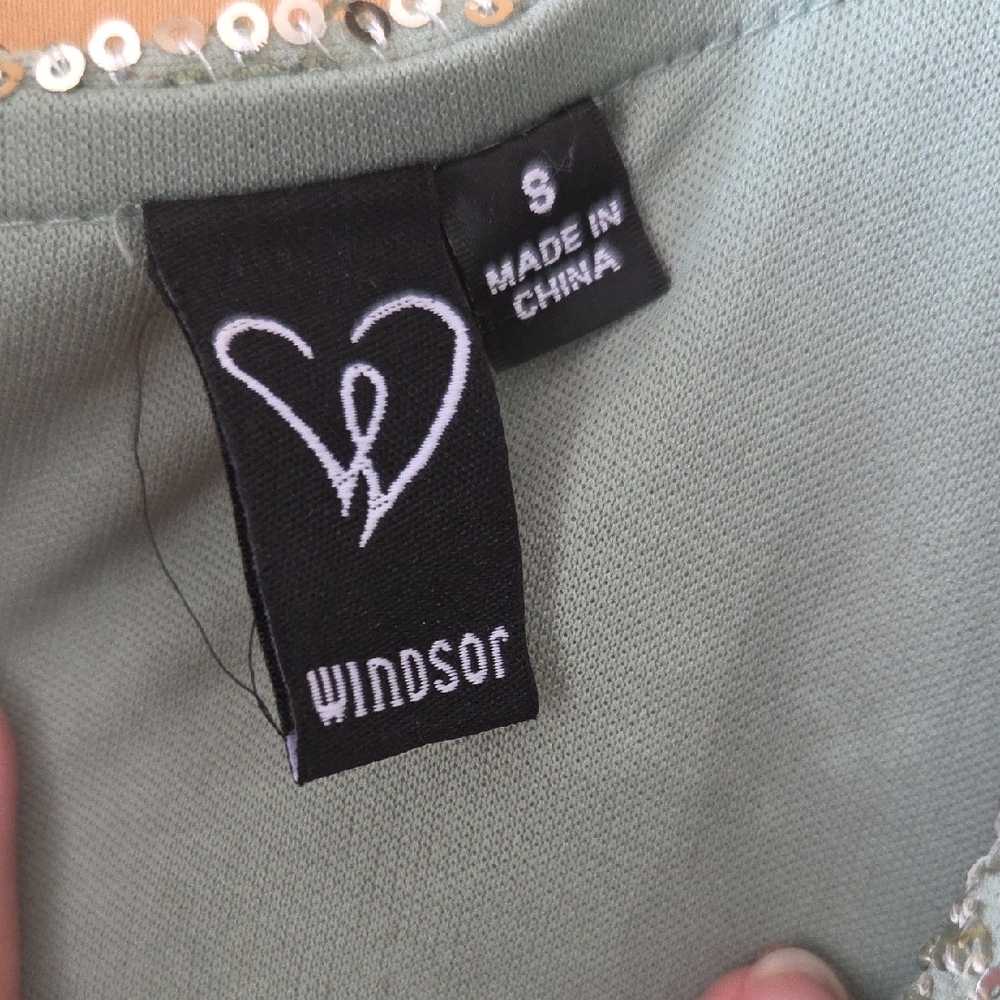 Windsor Mint Green Sequin Mini Dress - Picture 2 of 3